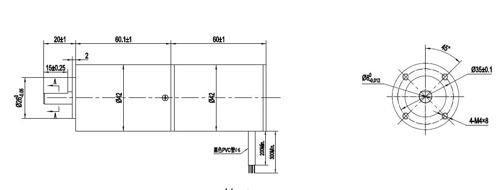 BLDC Motor mit Getriebe ACT 42BLY-AG65